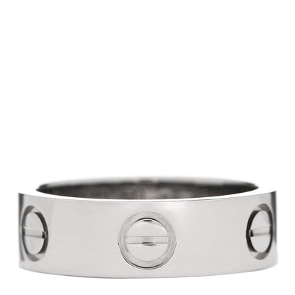Cartier 18K White Gold 5.5mm LOVE Ring 50 5.25 1 of 3