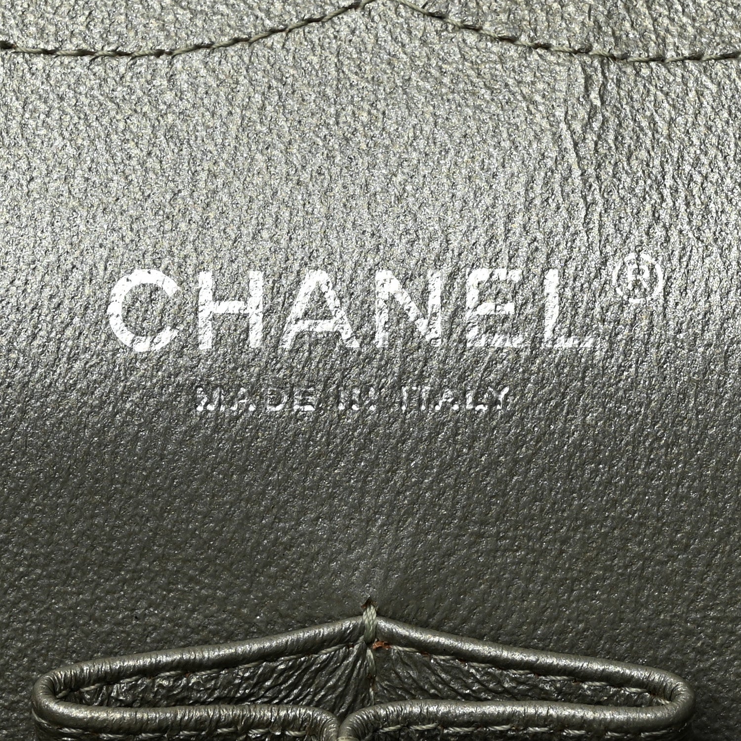 Chanel Metallic Lambskin Quilted Jumbo Double Flap Green 6 of 14