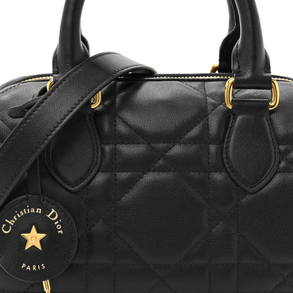 Christian Dior Calfskin Macrocannage Groove 20 Bag Black 8 of 10