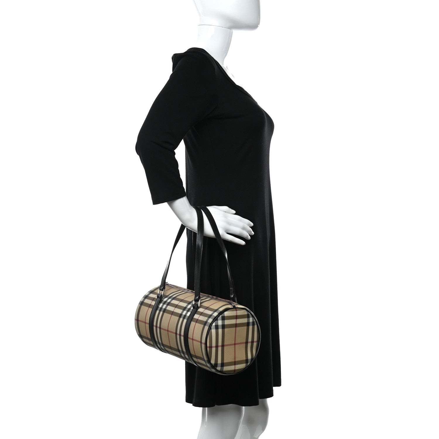 Burberry House Check Barrel Bag Black 2 of 14