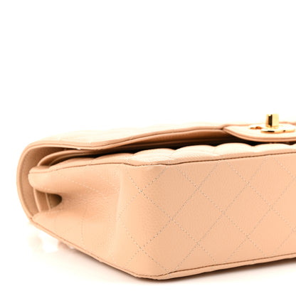 Chanel Caviar Quilted Medium Double Flap Beige 9 of 11
