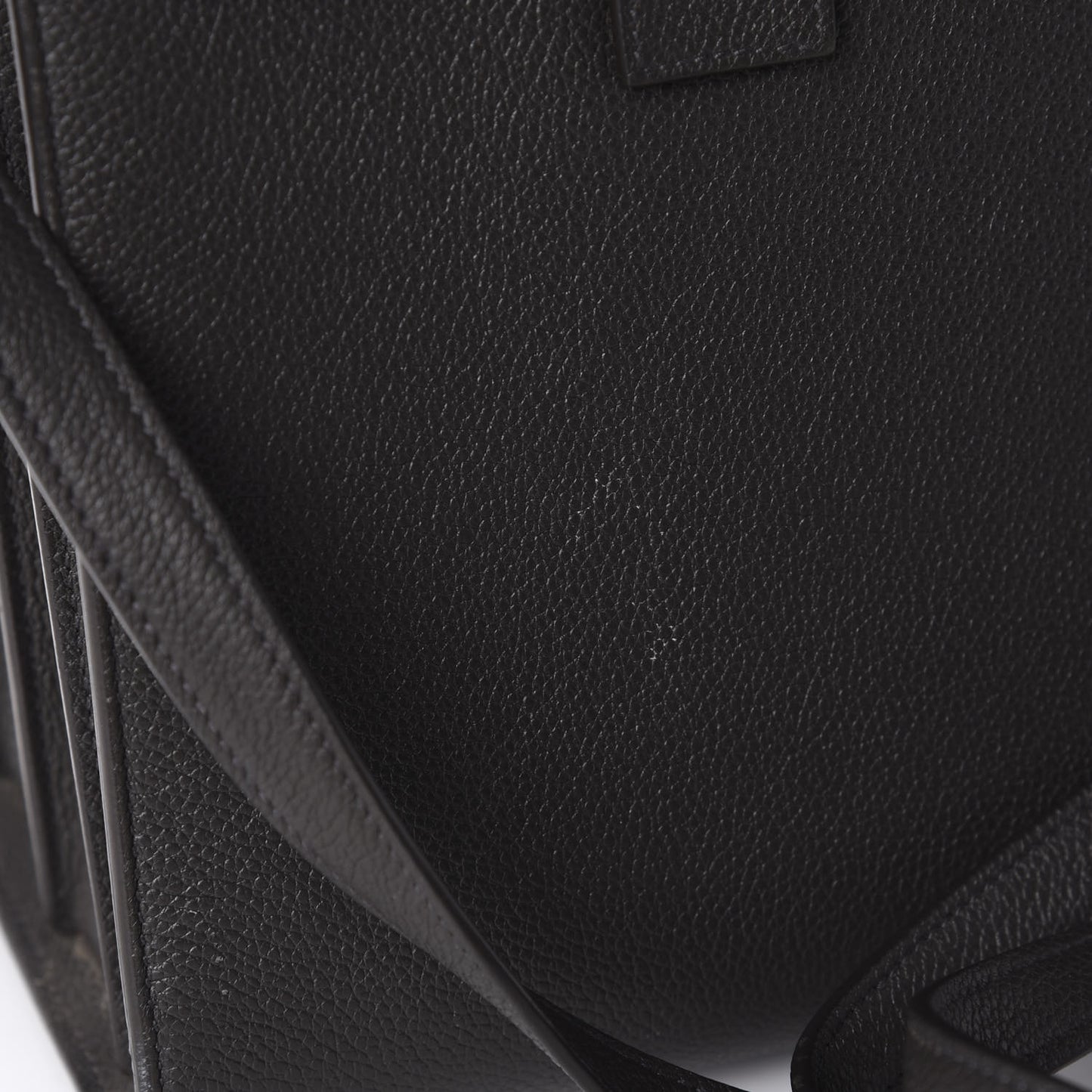 Grained Calfskin Baby Sac De Jour Black