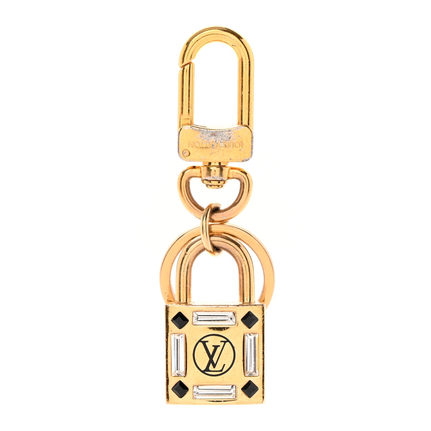 Louis Vuitton Lock Me Strass Bag Charm Key Holder Gold 1 of 5