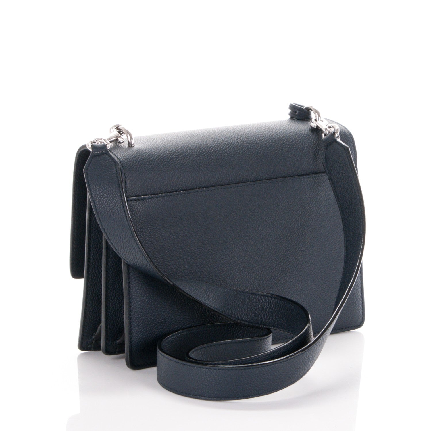 Saint Laurent Grained Calfskin Medium Monogram Sunset Navy Blue 3 of 5