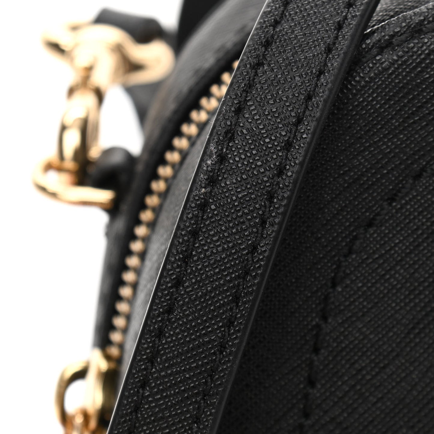 Saffiano Playback Boxed Dome Crossbody Black
