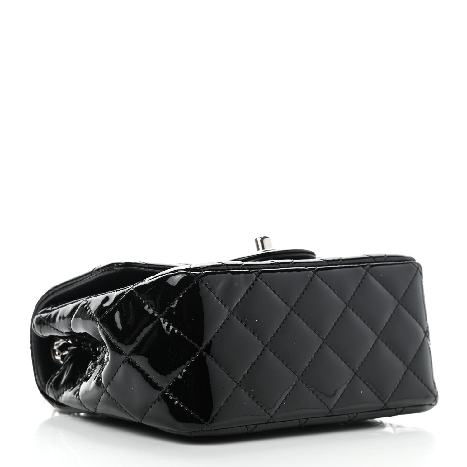 Chanel Patent Calfskin Quilted Mini Square Flap Black 4 of 9