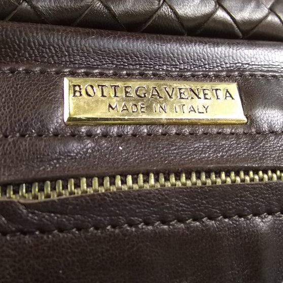 Bottega Veneta Vintage Nappa Woven Clutch Ebano 6 of 7