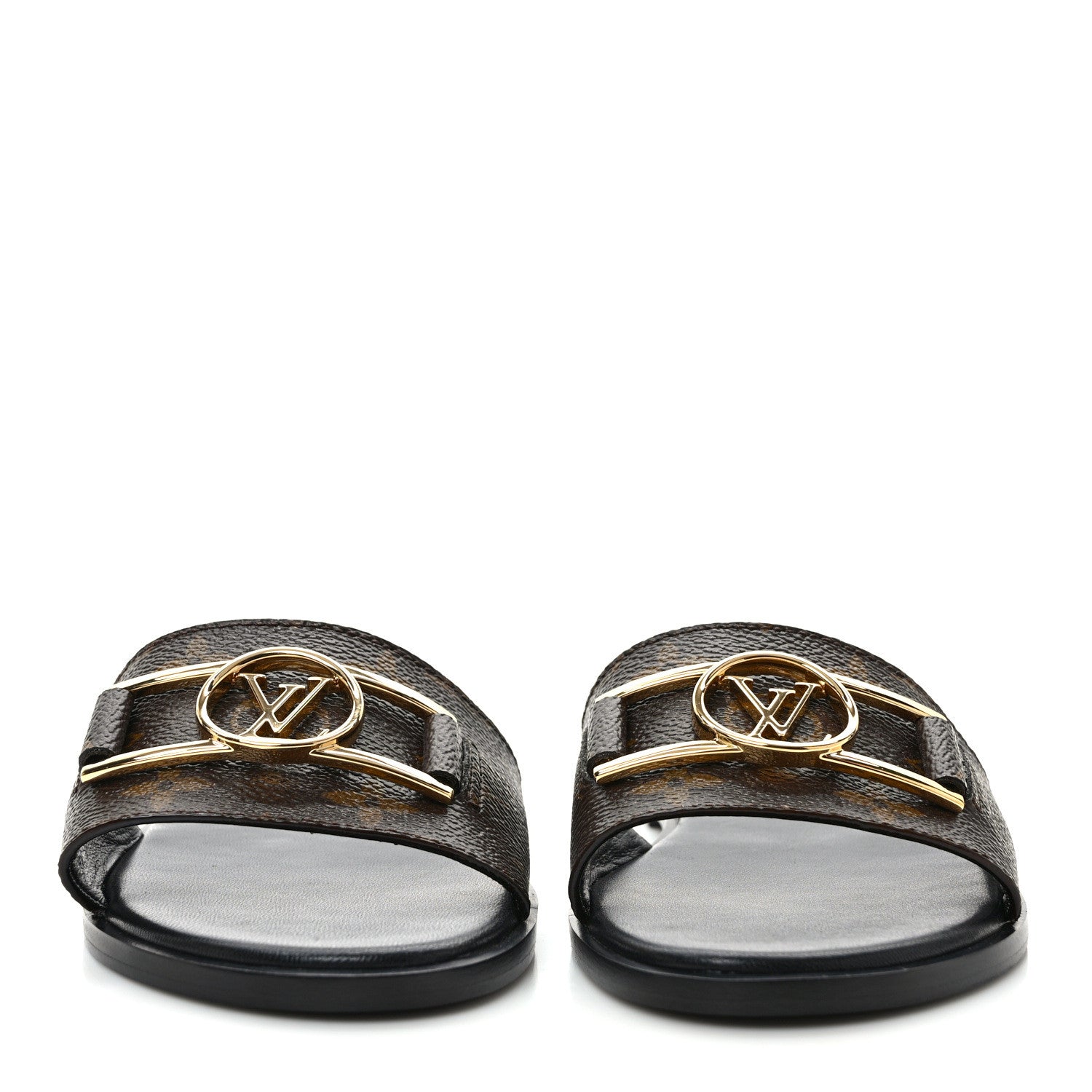 Louis Vuitton Patent Monogram Lock It Flat Mule 38.5 2 of 8