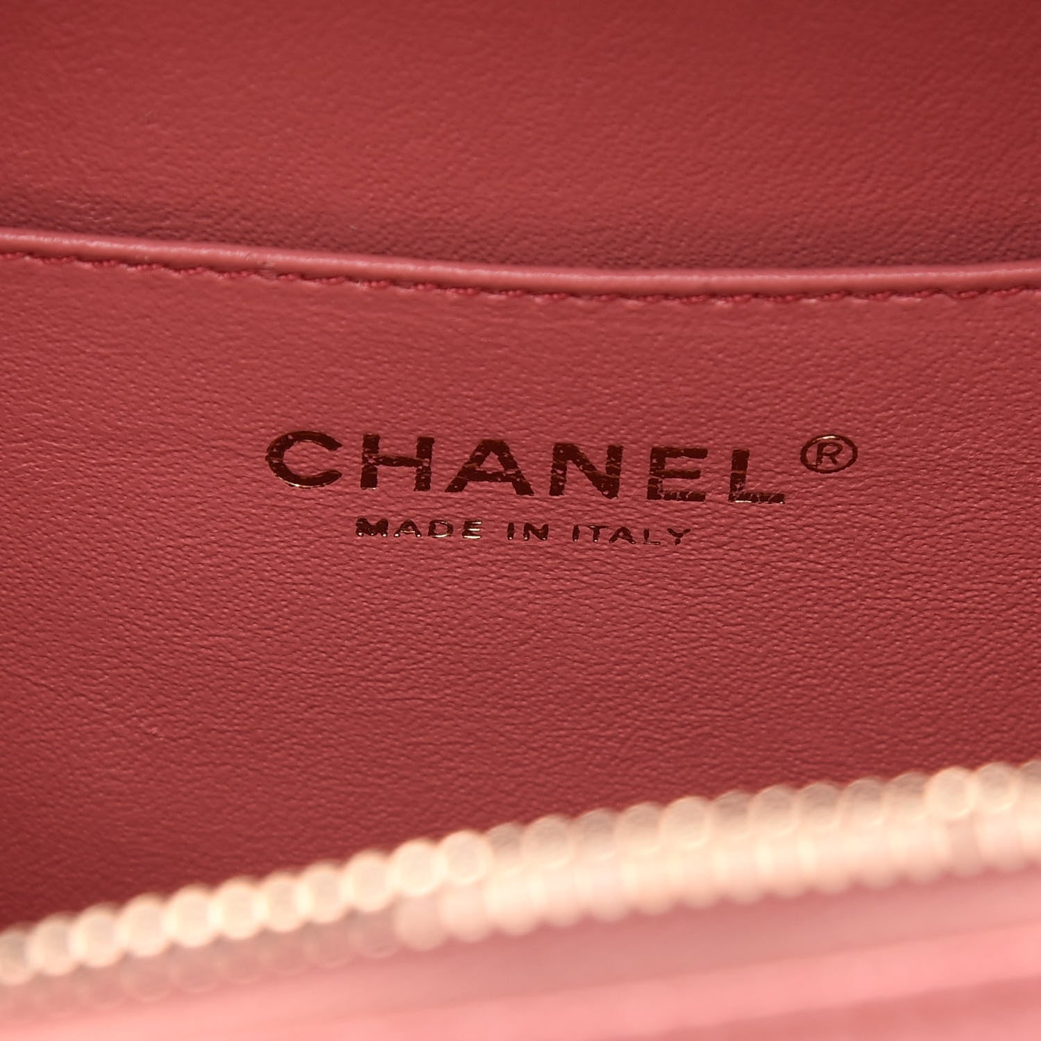 Chanel Caviar Quilted CC North South Filigree Vanity Case Pink 6 of 9