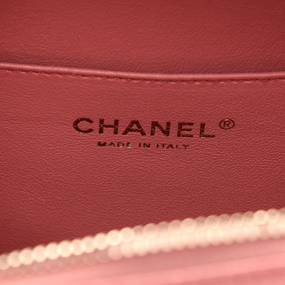 Chanel Caviar Quilted CC North South Filigree Vanity Case Pink 6 of 9