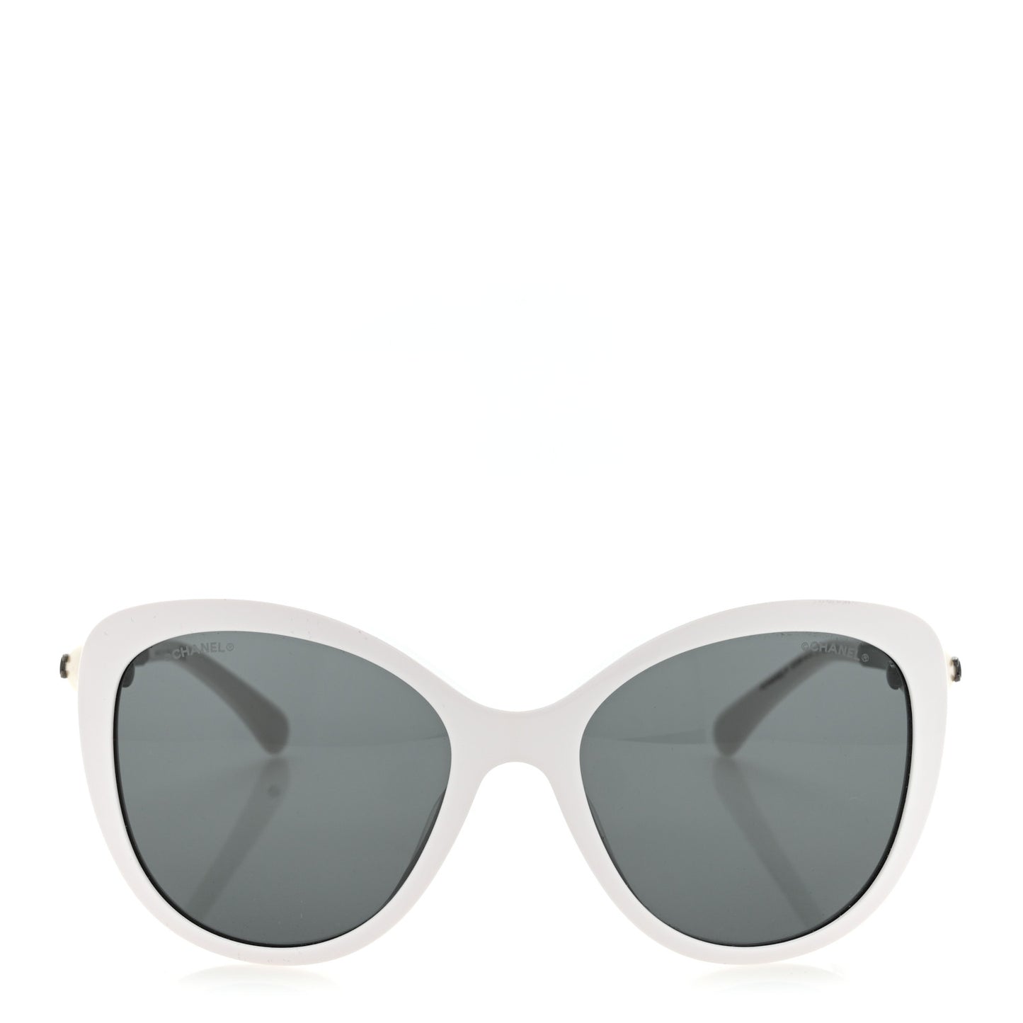 Acetate Pearl Butterfly Sunglasses 5338-H-A White