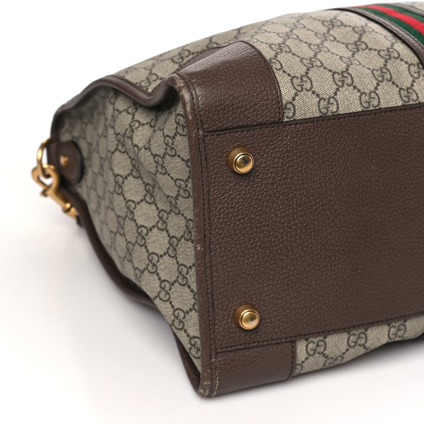 GG Supreme Monogram Web Large Ophidia Carry-On Duffle Bag Beige New Acero