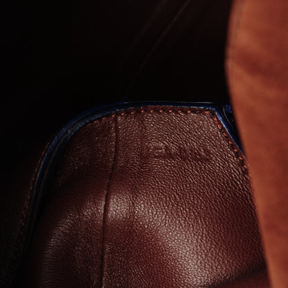 Celine Calfskin Suede All Soft Shoulder Bag Indigo 6 of 7