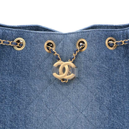 Chanel Washed Denim Quilted Mini Chanel 25 Handbag Blue 9 of 12