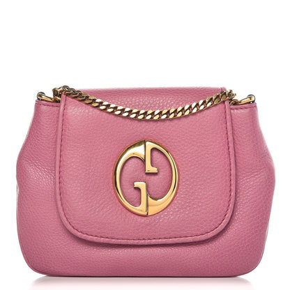 Gucci Pebbled Calfskin Small 1973 Chain Shoulder Bag Peonia Flower 1 of 10