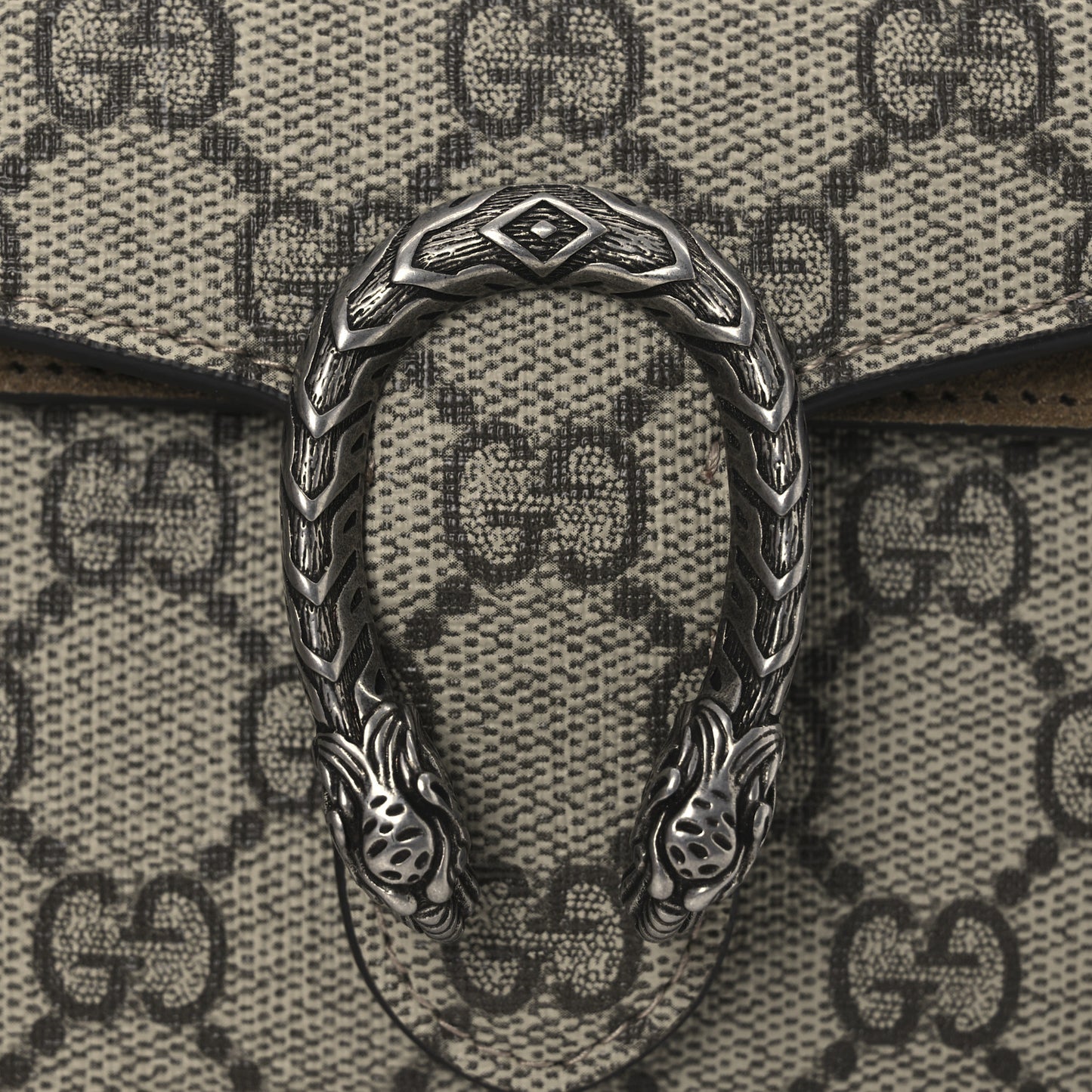 GG Supreme Monogram Super Mini Dionysus Shoulder Bag Taupe