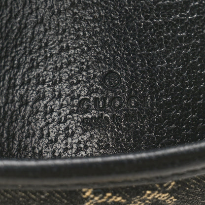 Gucci Jacquard Black Denim GG Monogram Textured Dollar Calfskin Mini Jackie 1961 Hobo Black Ivory 6 of 10