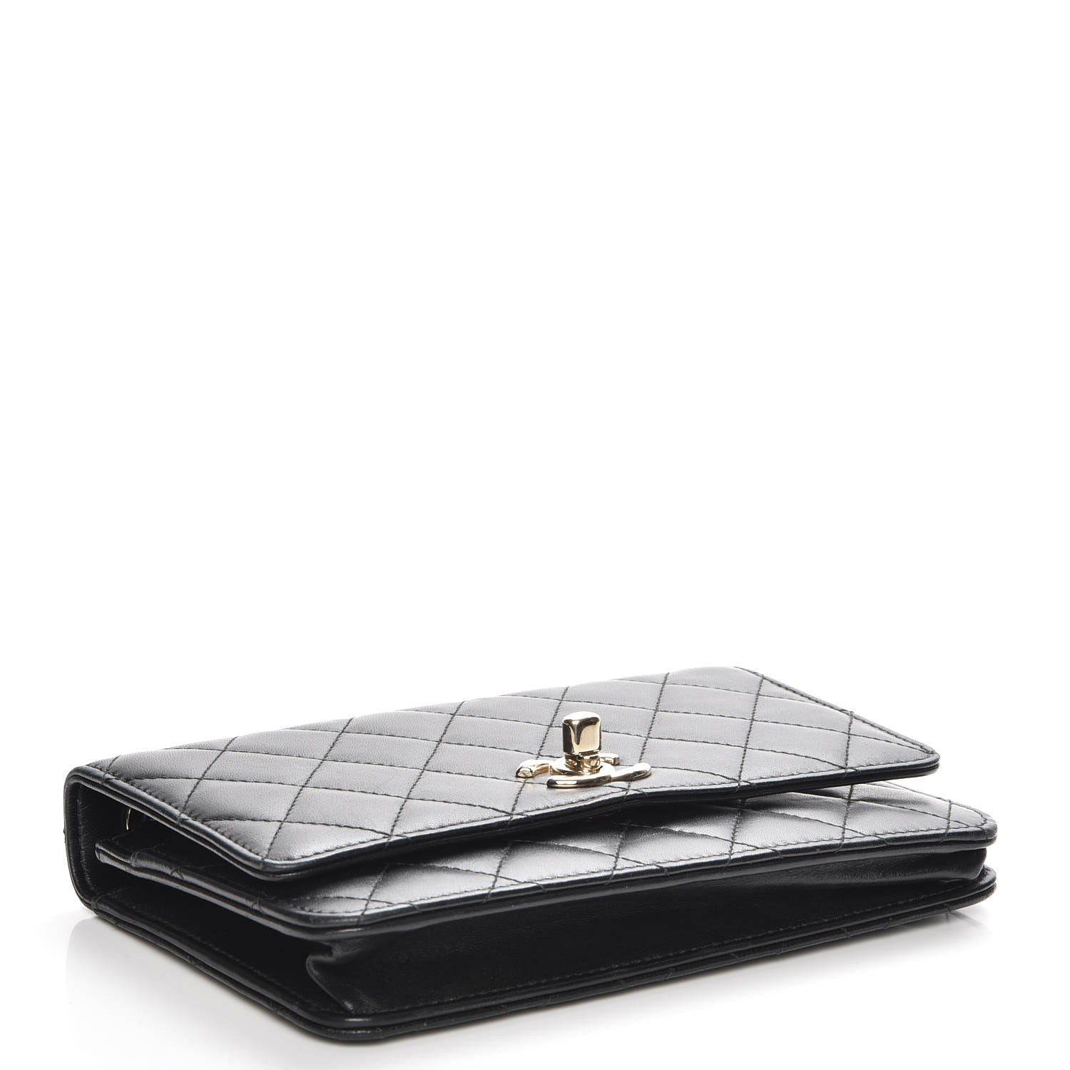 Chanel Lambskin Quilted Trendy CC Wallet On Chain WOC Black 4 of 10