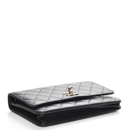 Chanel Lambskin Quilted Trendy CC Wallet On Chain WOC Black 4 of 10