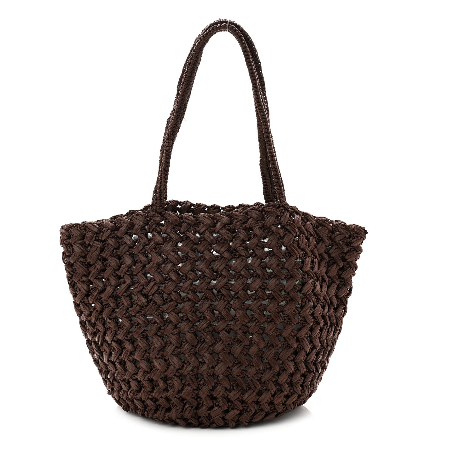 Raffia Estelle Tote Bag Brown