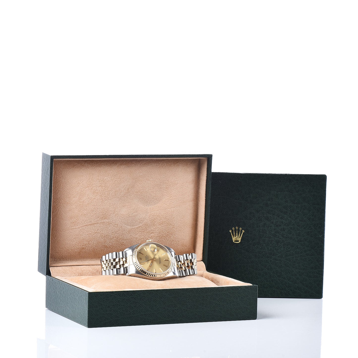 Stainless Steel 18K Yellow Gold 36mm Oyster Perpetual Datejust Watch Champagne 16233
