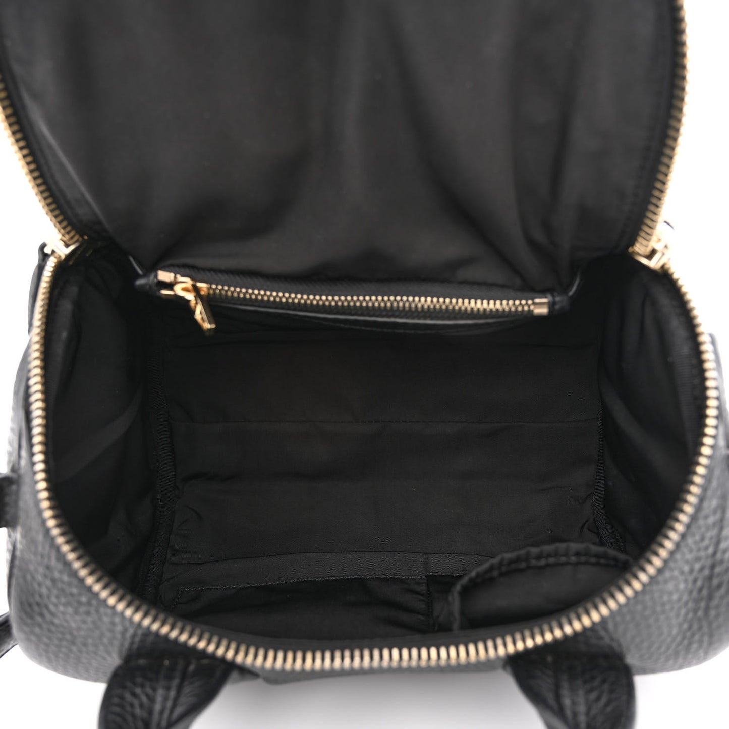 Pebbled Lambskin Mini Rockie Black Pale Gold Hardware