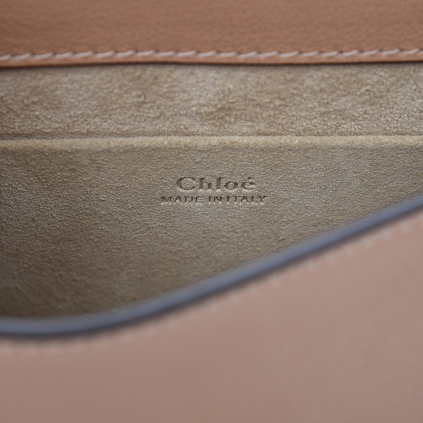 Calfskin Suede Small Nile Bracelet Bag Biscotti Beige
