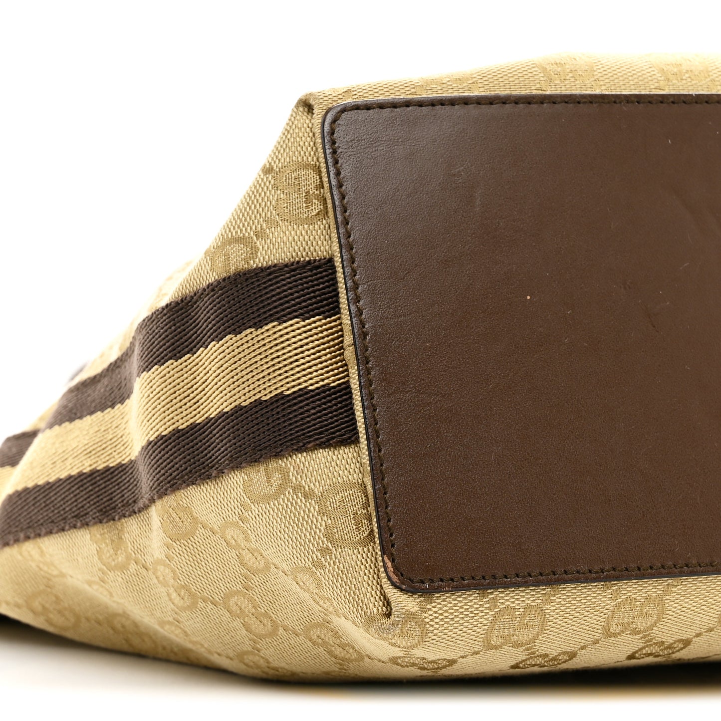 Monogram Web Large Bucket Tote Brown