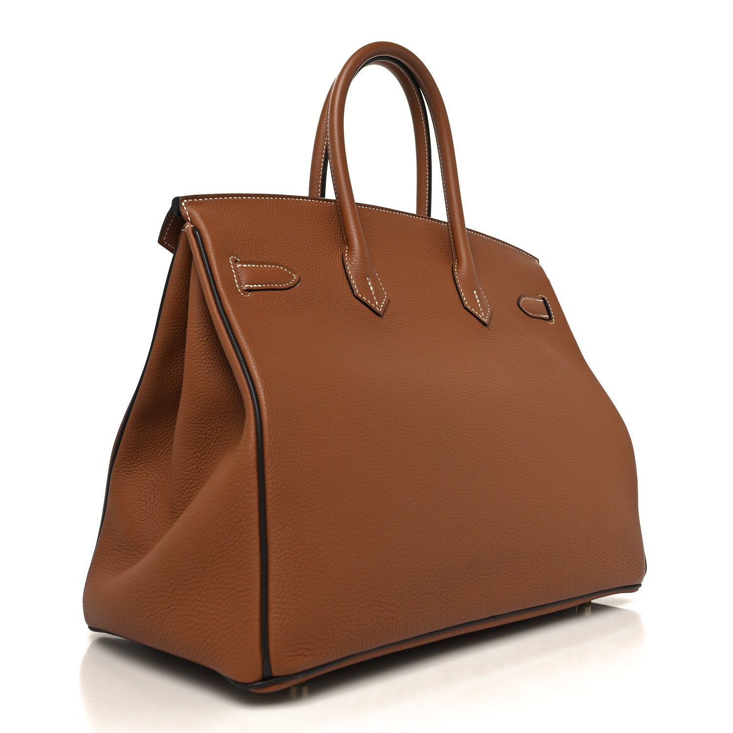 Hermes Togo Horseshoe Birkin 35 Gold Chocolate 2 of 14