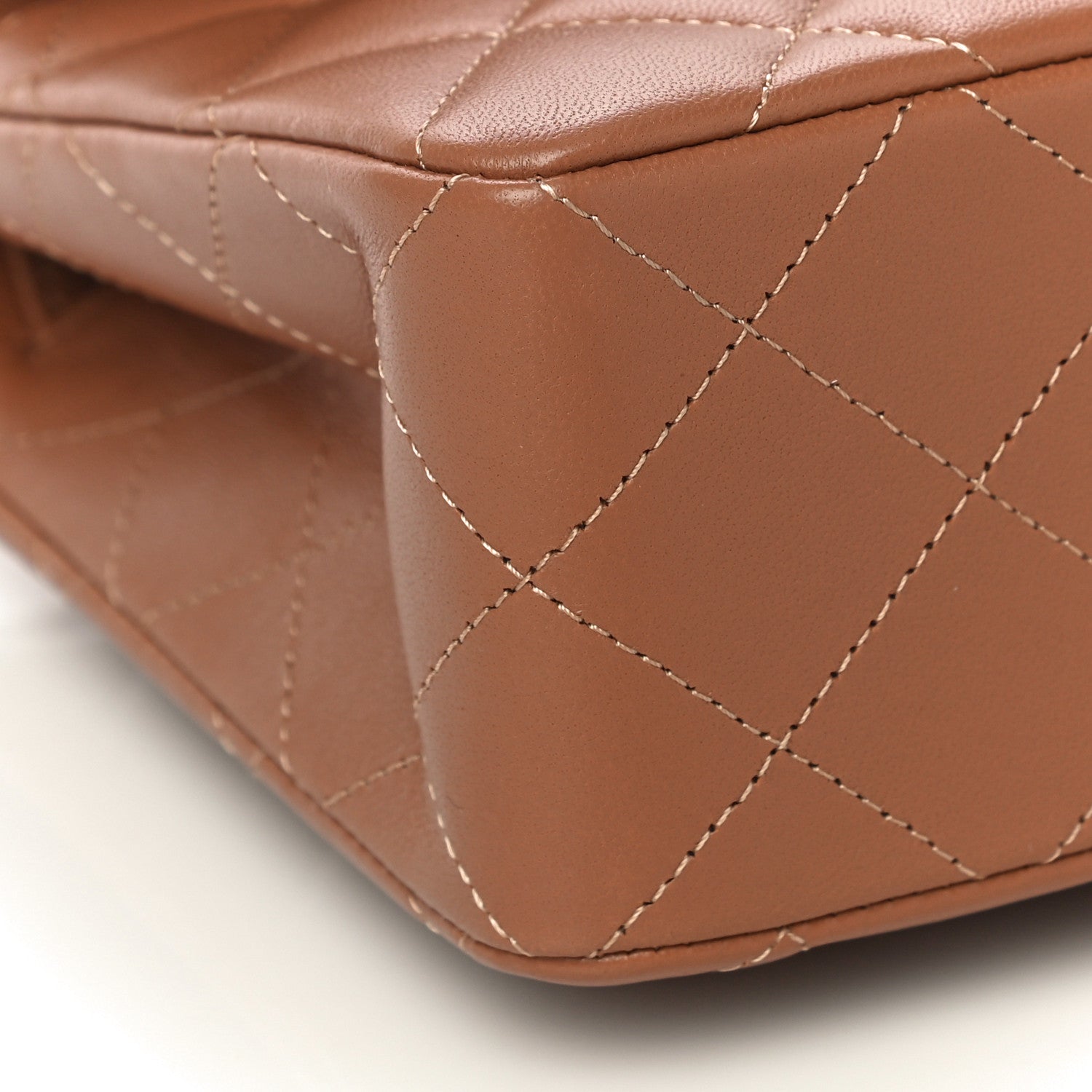 Chanel Lambskin Quilted Small Double Flap Brown 9 of 11