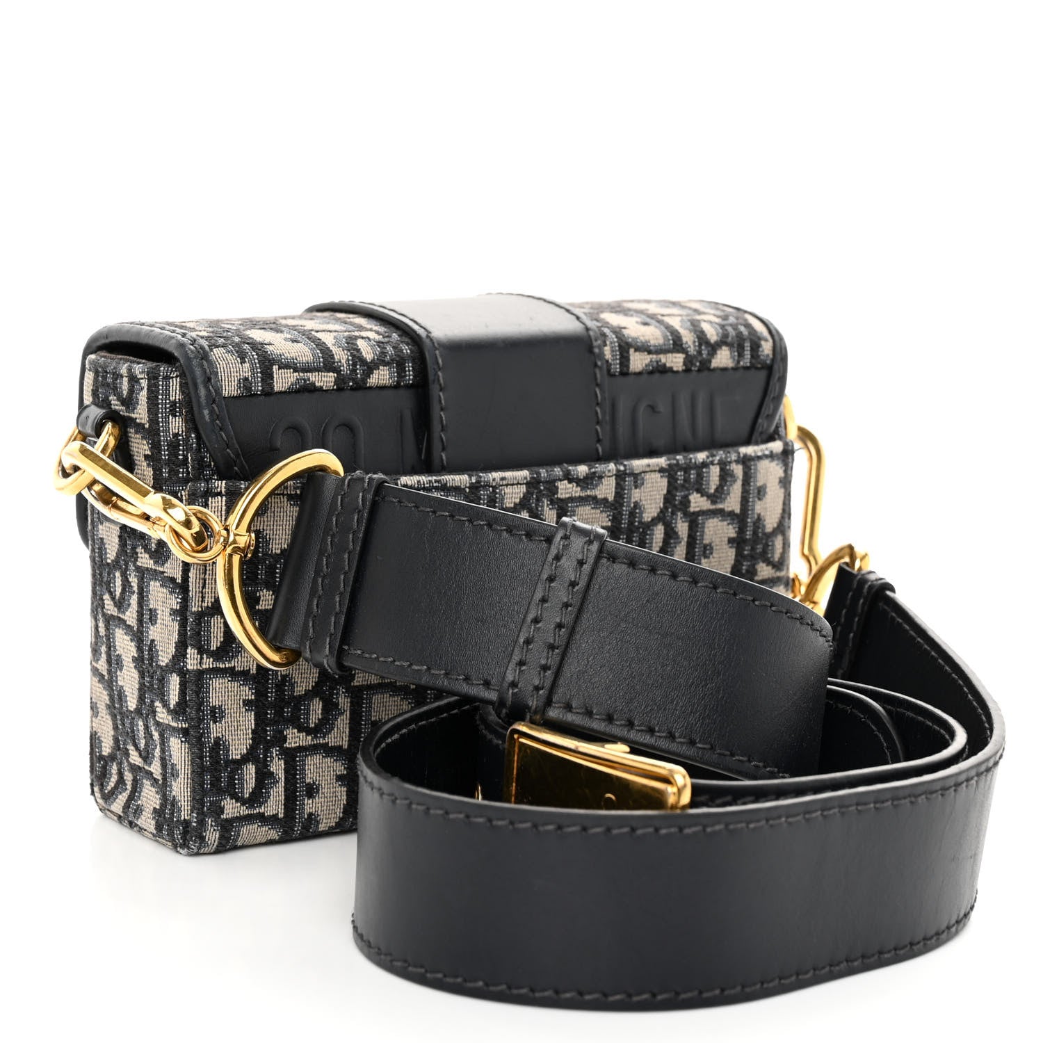 Christian Dior CHRISTIAN DIOR Oblique 30 Montaigne Box Bag Blue 3 of 11