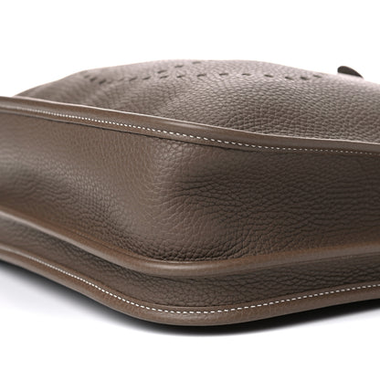 Hermes Taurillon Clemence Evelyne III PM Etoupe 9 of 11