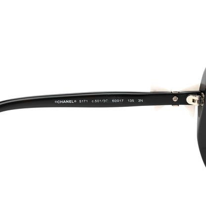 Chanel Acetate CC Bow Sunglasses 5171 Black White 6 of 7