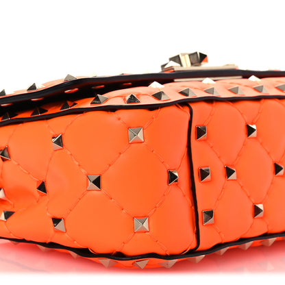 Valentino Garavani Calfskin Mini Rockstud Spike Shoulder Bag Orange 8 of 11