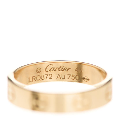 Cartier 18K Yellow Gold 3.5mm LOVE Wedding Band Ring 46 3.75 4 of 5