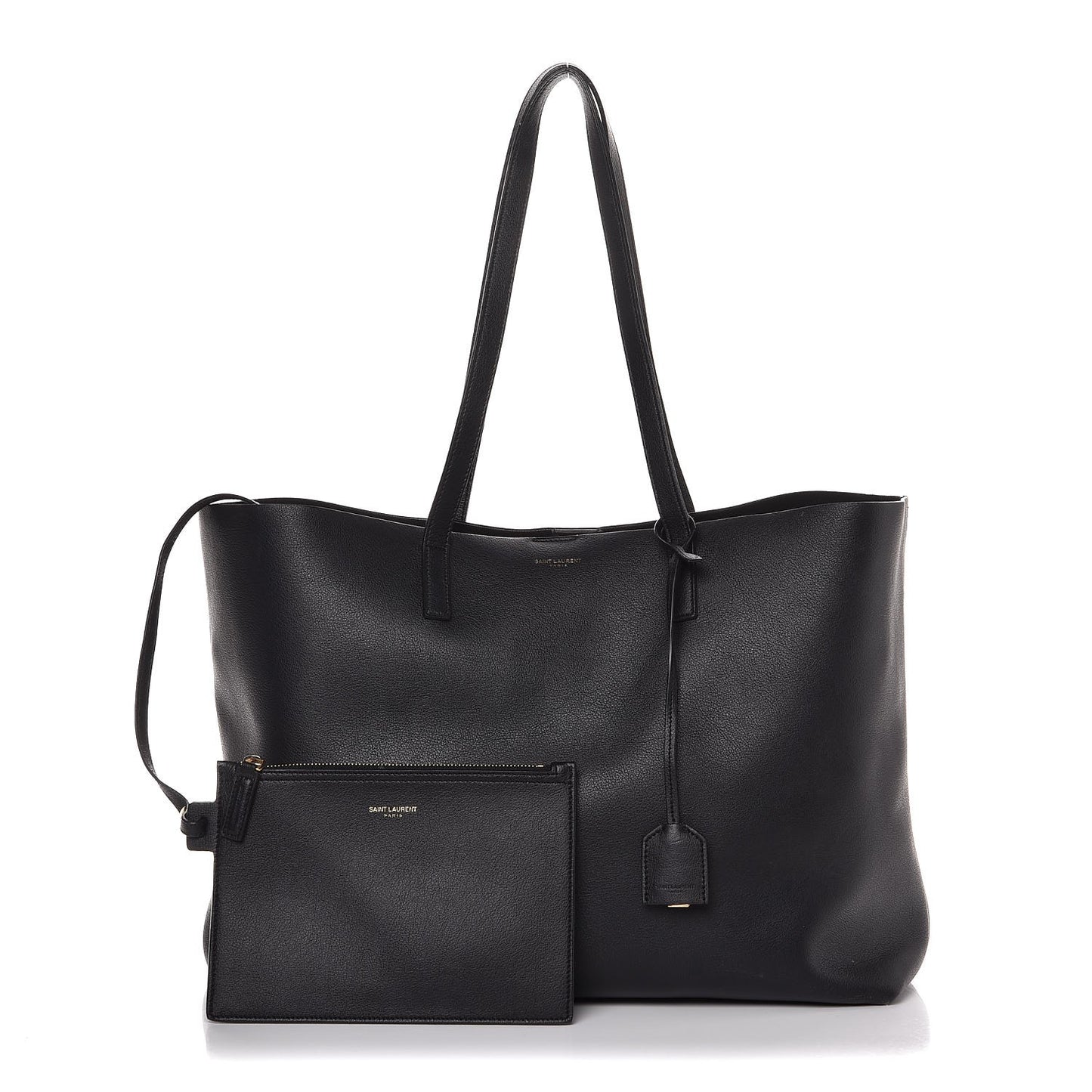 Calfskin Large Shopping Tote Black