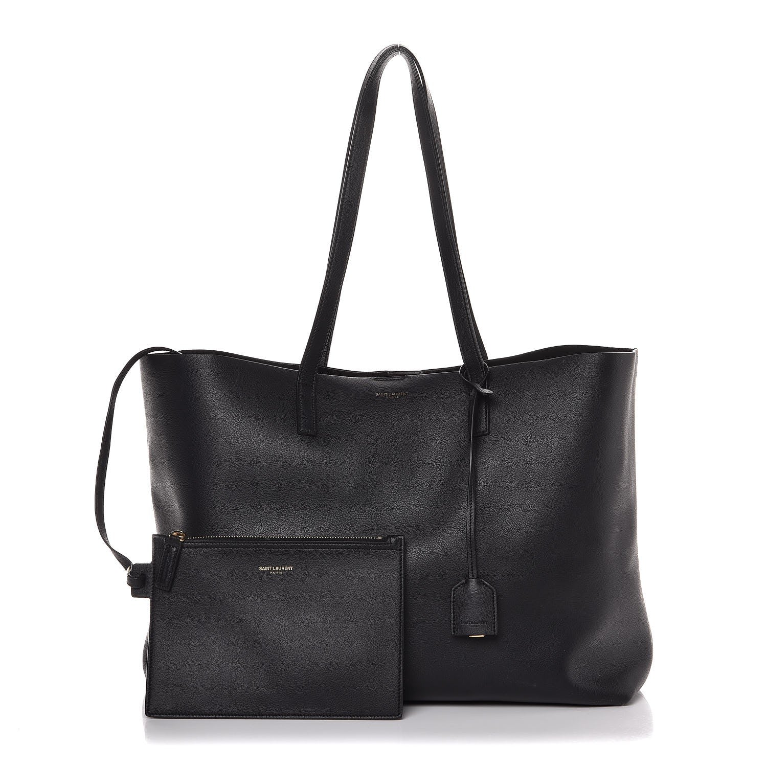 Saint Laurent Calfskin Large Shopping Tote Black 1 of 9