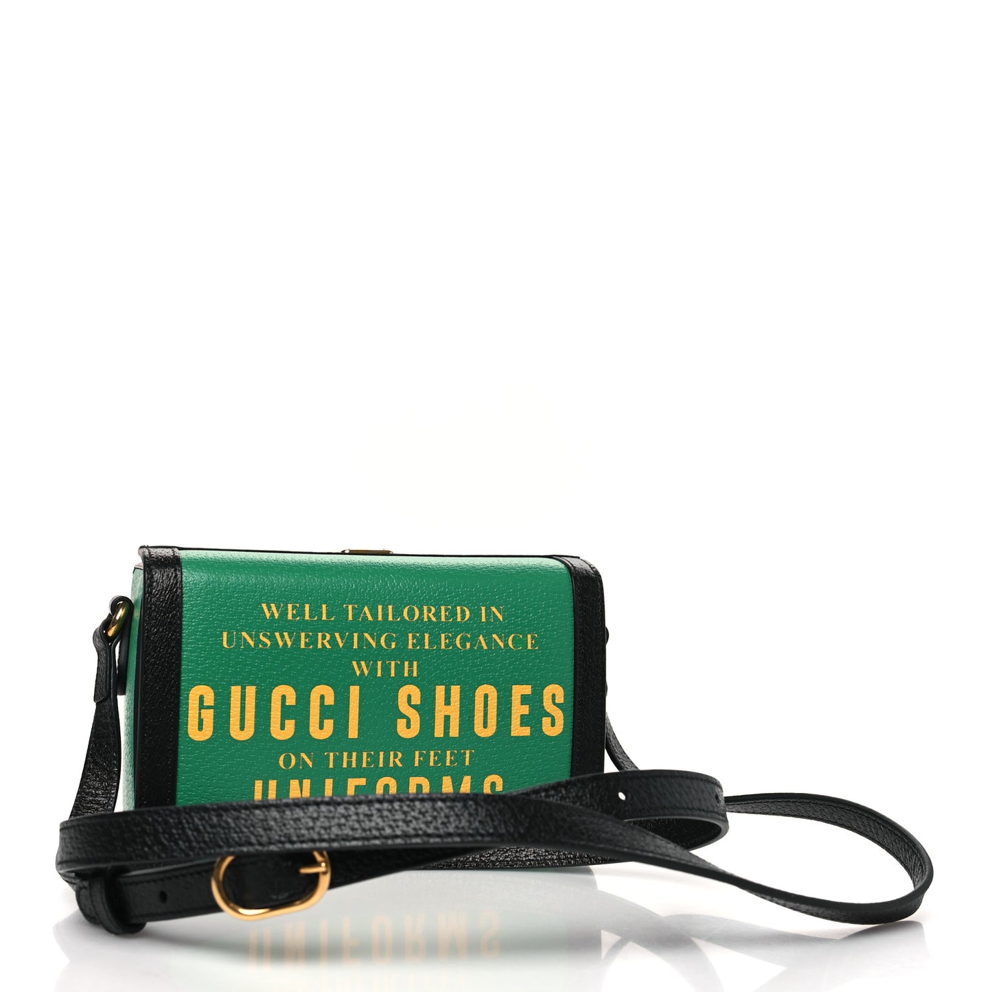 Grained Calfskin Gucci 100 Mini Bag Green