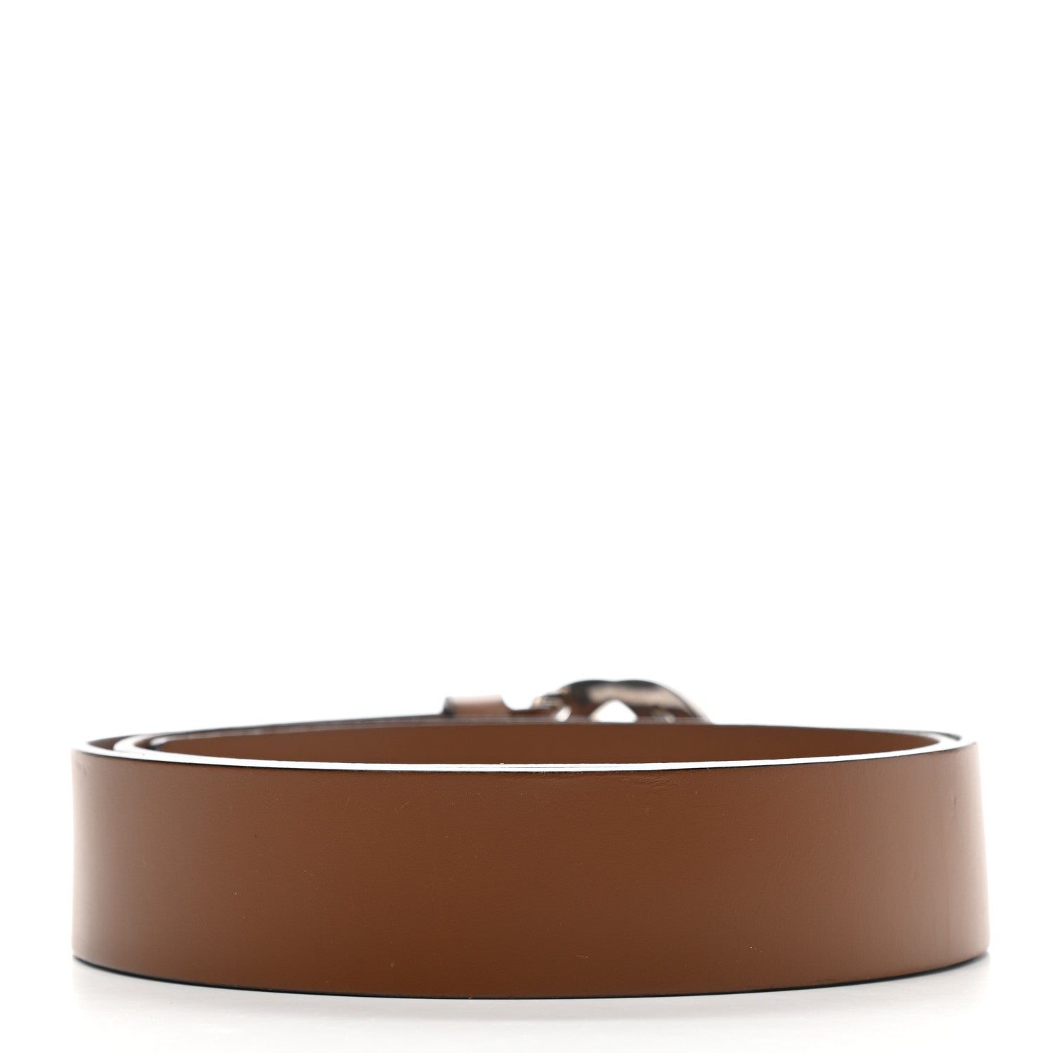Gucci Selleria Calfskin Nickel Interlocking G 37mm Belt 95 38 Cuir 2 of 5