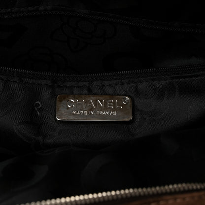 Chanel Suede Vertical Quilted Bowler Brown 6 of 10
