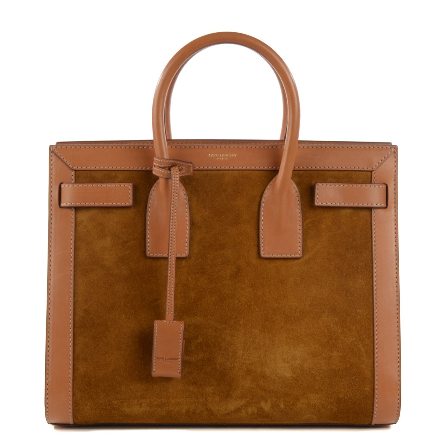 Saint Laurent Suede Small Sac de Jour Carryall Light Brown Cognac 1 of 8