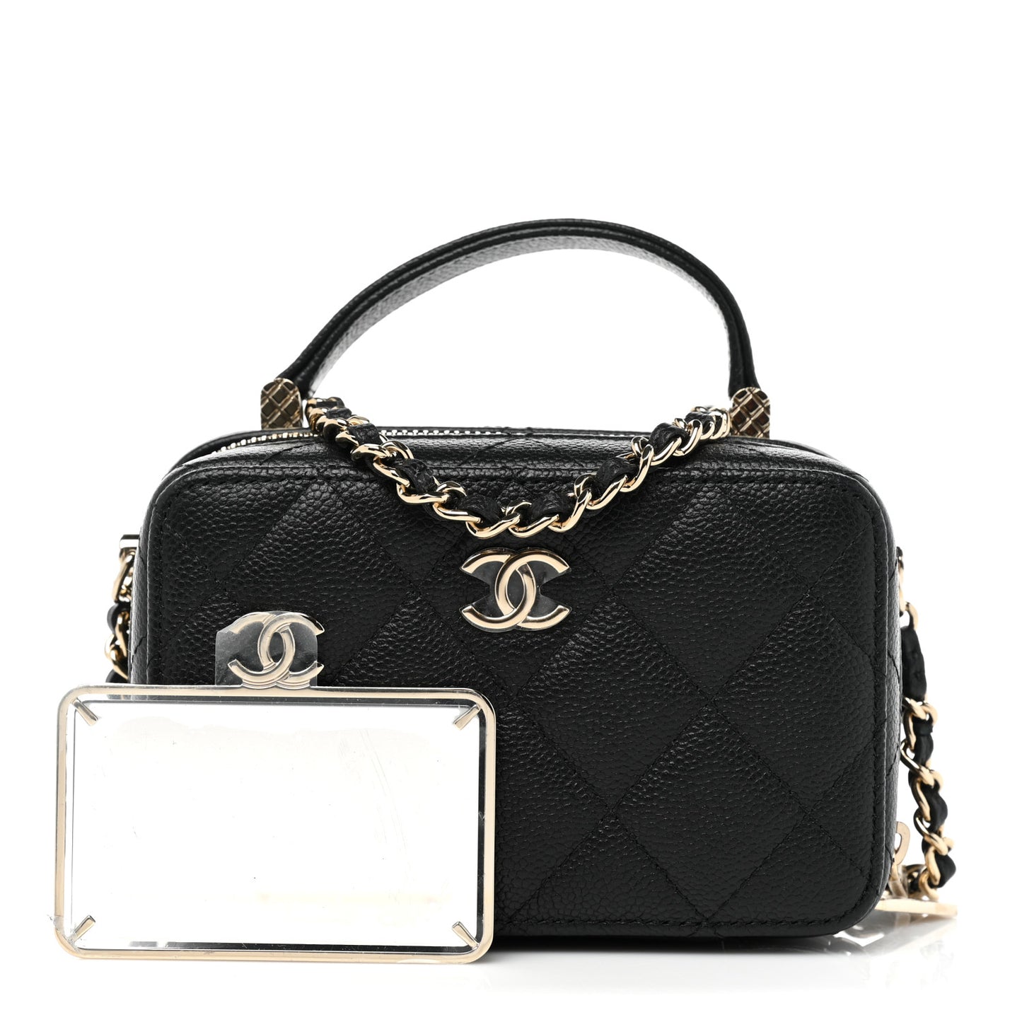 Caviar Quilted Vanity Case Black