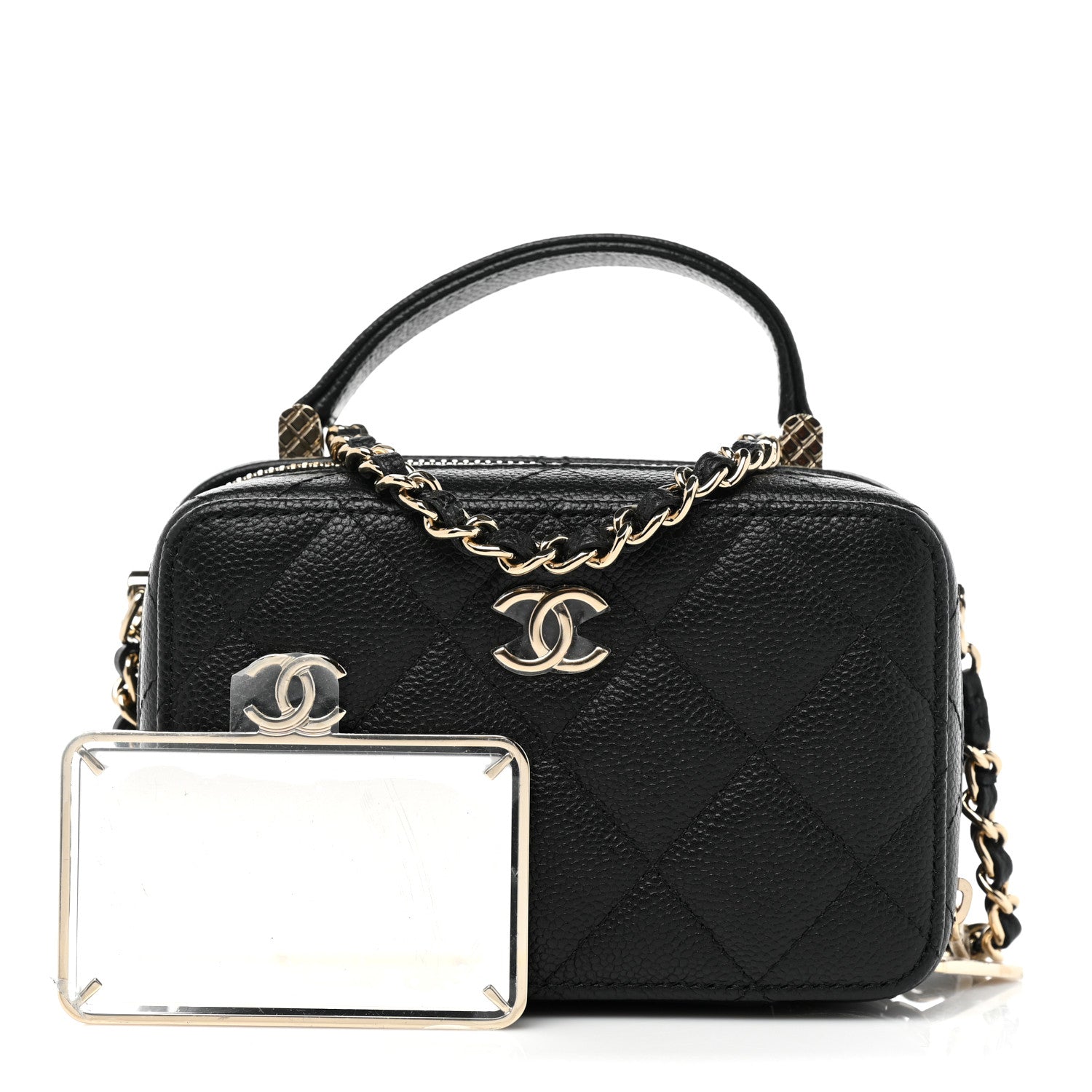 Chanel Caviar Quilted Vanity Case Black 2 of 9