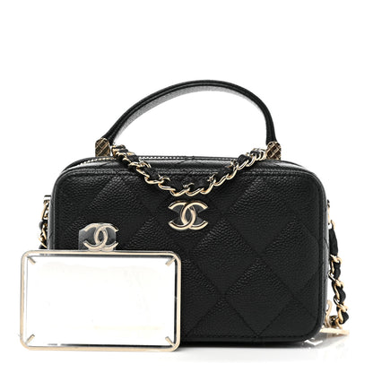 Chanel Caviar Quilted Vanity Case Black 2 of 9