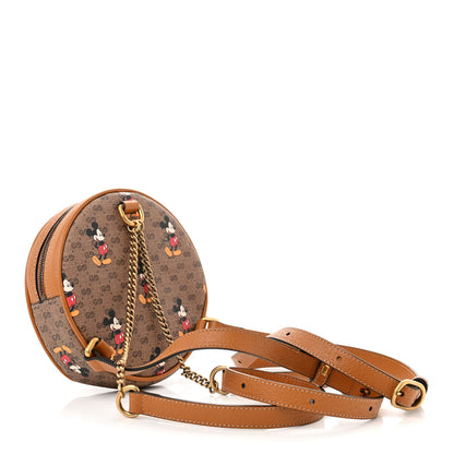 Gucci X DISNEY Mini Vintage GG Supreme Monogram Mickey Mouse Round Backpack Beige Vintage Sun Oil 3 of 11