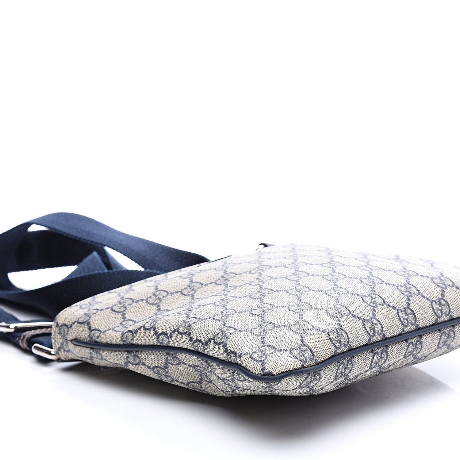 Gucci GG Supreme Monogram Small Flat Messenger Bag Navy 8 of 10