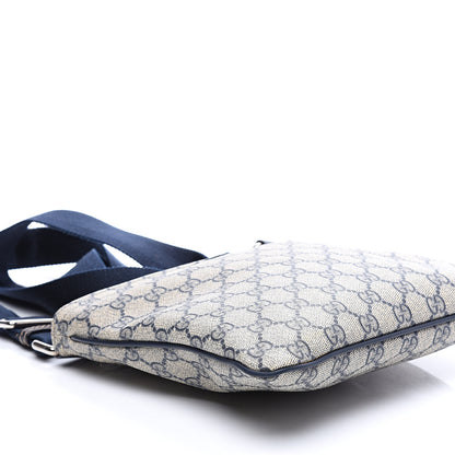 Gucci GG Supreme Monogram Small Flat Messenger Bag Navy 8 of 10