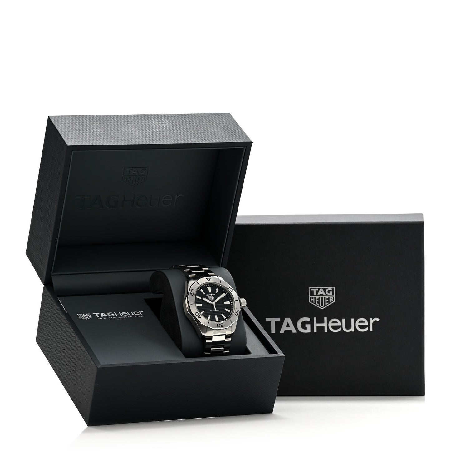 Stainless Steel 40mm Aquaracer Professional 200 Quartz Watch Black WBP1110