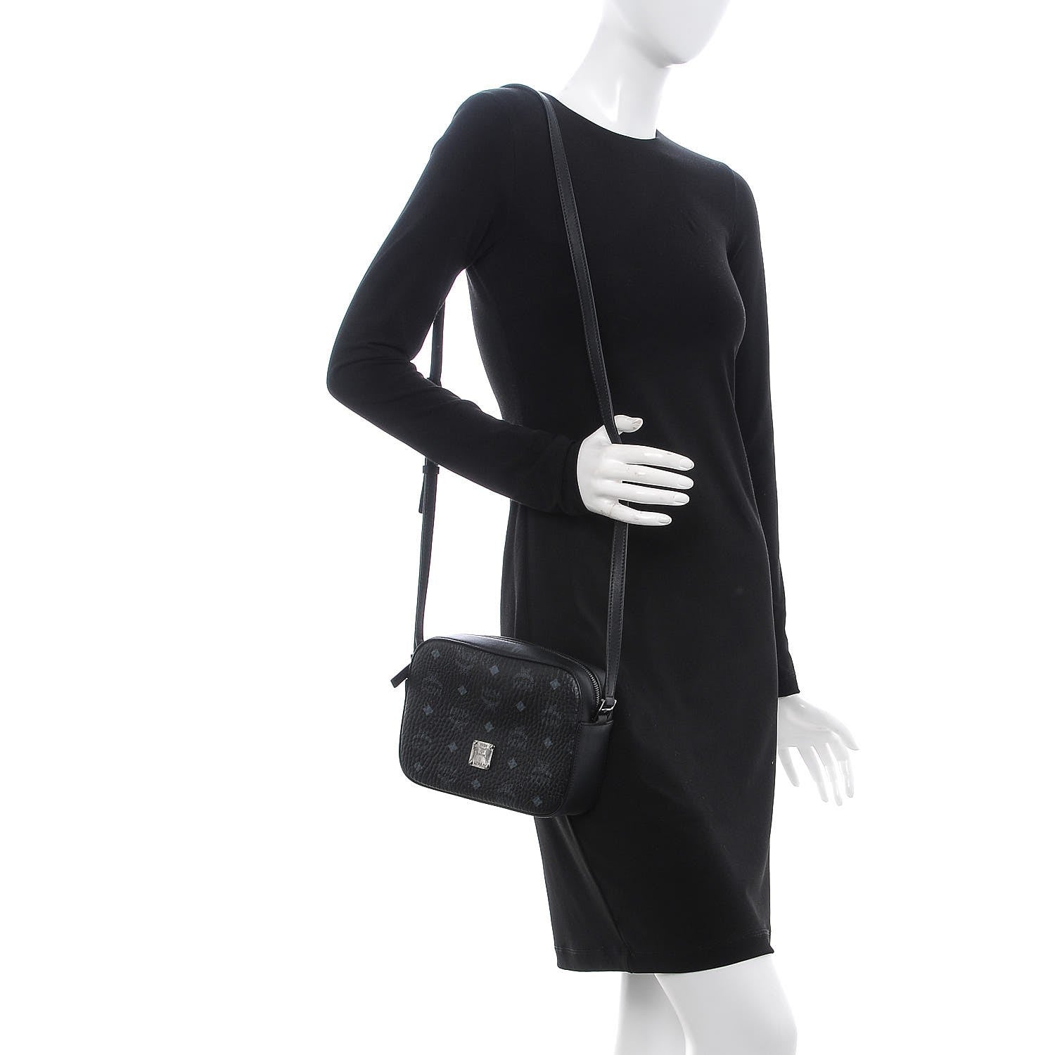 MCM Visetos Mini Camera Crossbody Bag Black 2 of 16