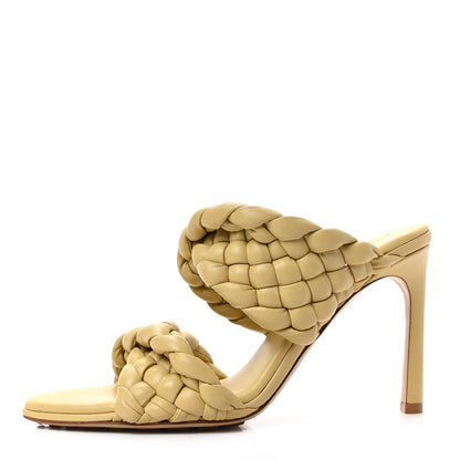 Bottega Veneta Nappa Twisted Padded Intrecciato Curve Slide Sandals 37 Tapioca 1 of 16